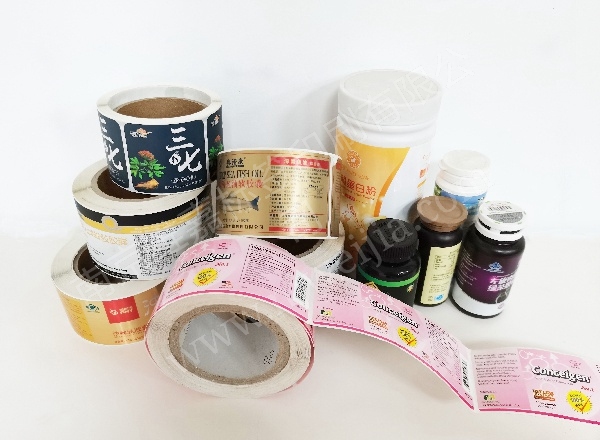 保健品行業不干膠標簽